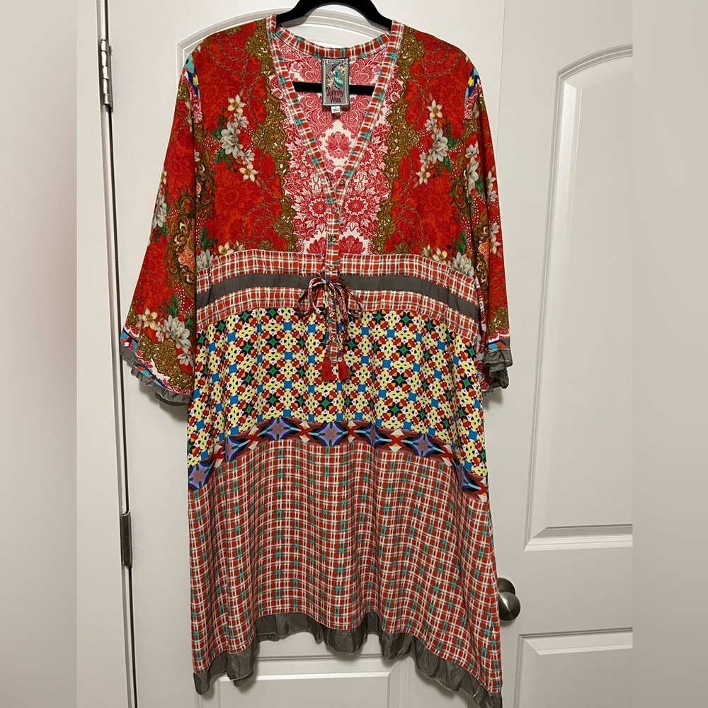 Johnny Was Multi-Colored Dress Sz L